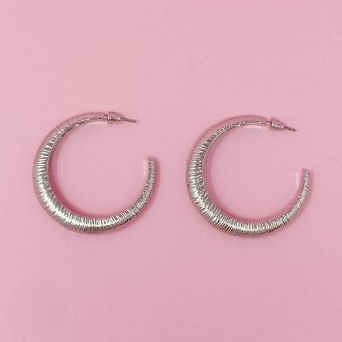 Textured Daily Hoop Earrings