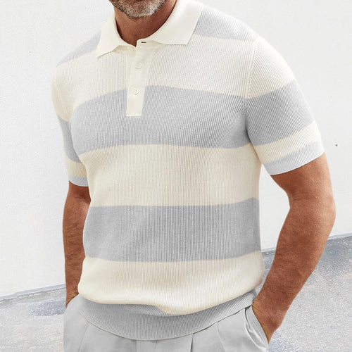 Mens Clothing Summer Fashion Lapel Sweater Short Sleeve Men Clothing