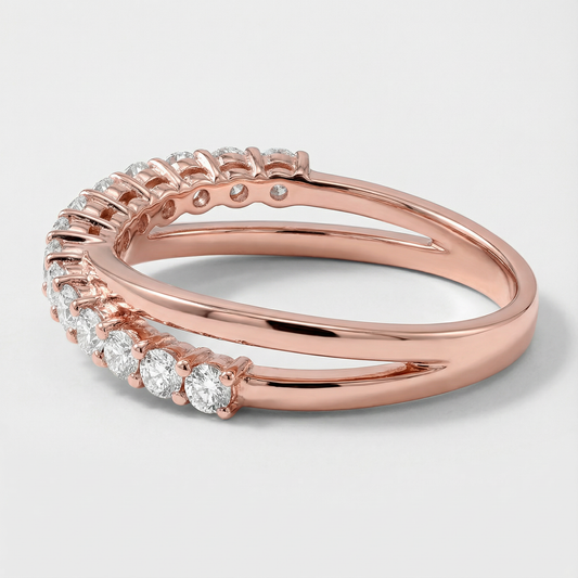 Women's 0.35ct Lab Diamond Stackable Band | 10K Rose Gold | Draco
