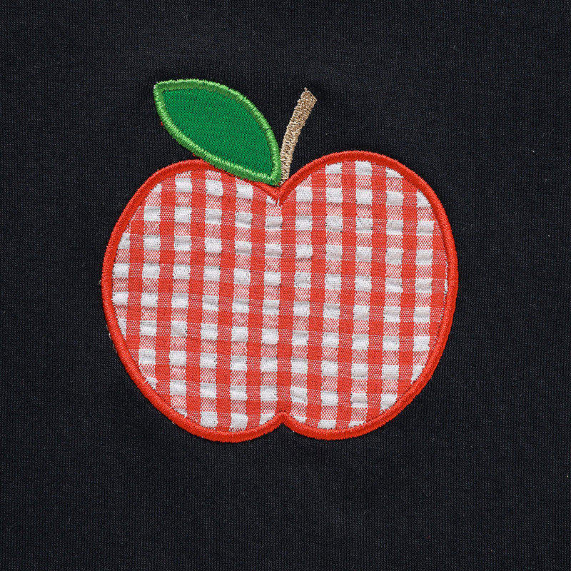 Toddler Baby Boy Back To School Outfit Summer Applique T-Shirt & Red