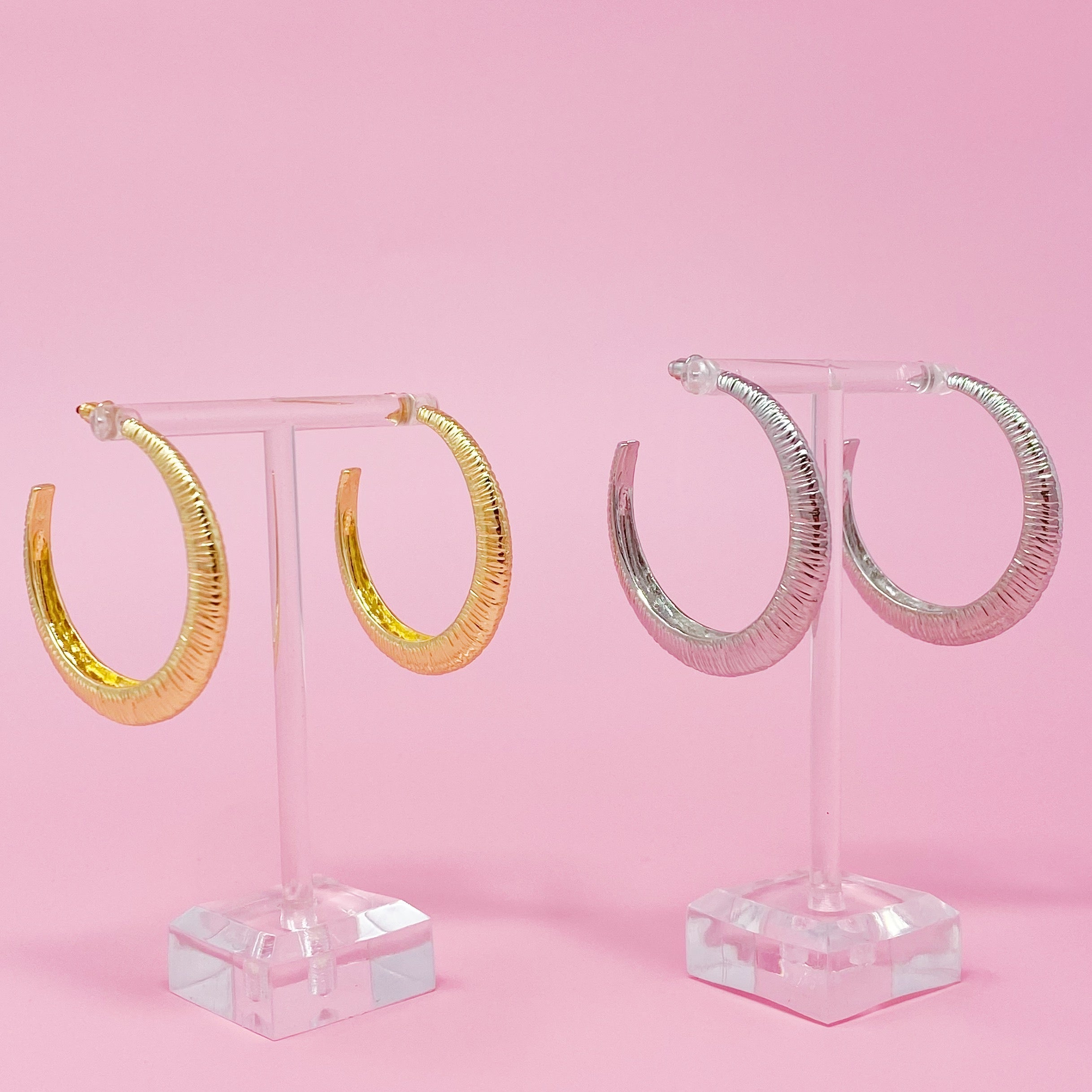 Textured Daily Hoop Earrings