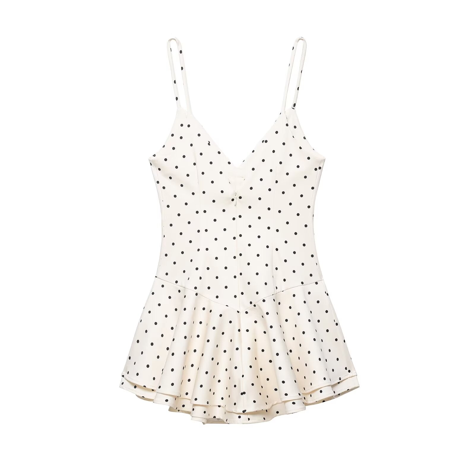 Spring Polka Dot Romper Dress .Ships from overseas. Estimated