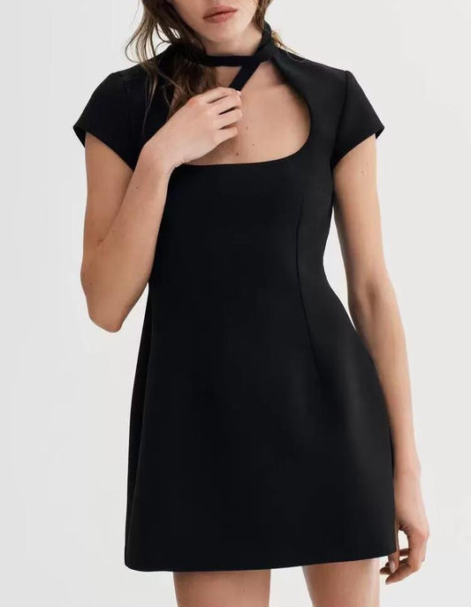 Spring Women Clothing Sexy Sexy Bowknot Decoration Dress .Ships from