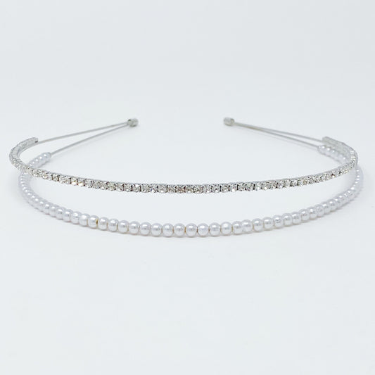 Pearls And Diamond Duo Headband