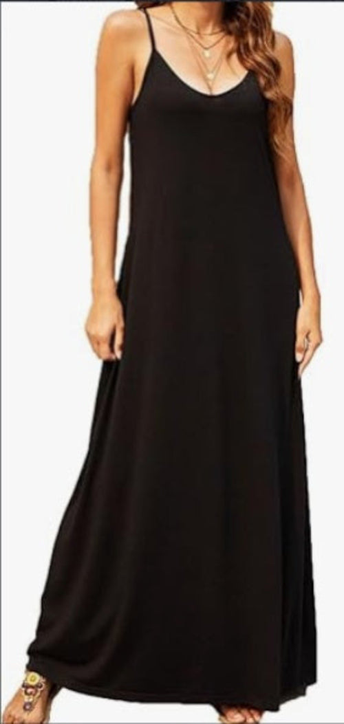 Supnier Women's Summer Maxi Dress Casual V-Neck Sleeveless Bohemian