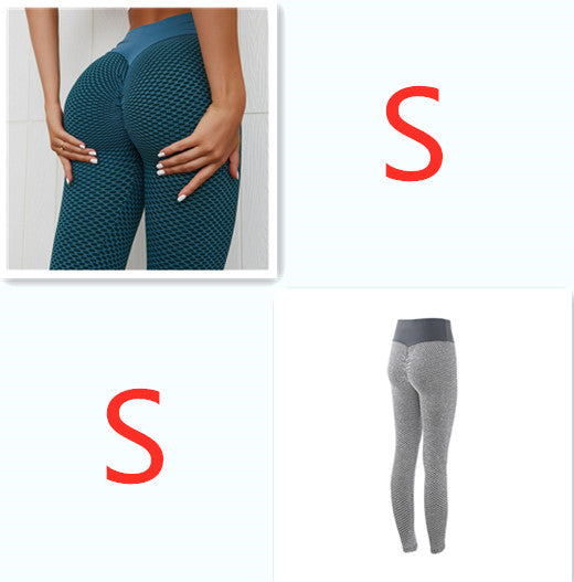 Plaid Leggings Fitness Yoga Pants Women's Seamless High Waist