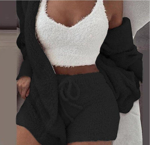 Winter Sexy Women Home Wear Suit Casual Pajamas Set Lady Female Soft