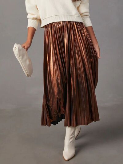 Pleated Midi Skirt - Luxury Designer Autumn Skirt for Women