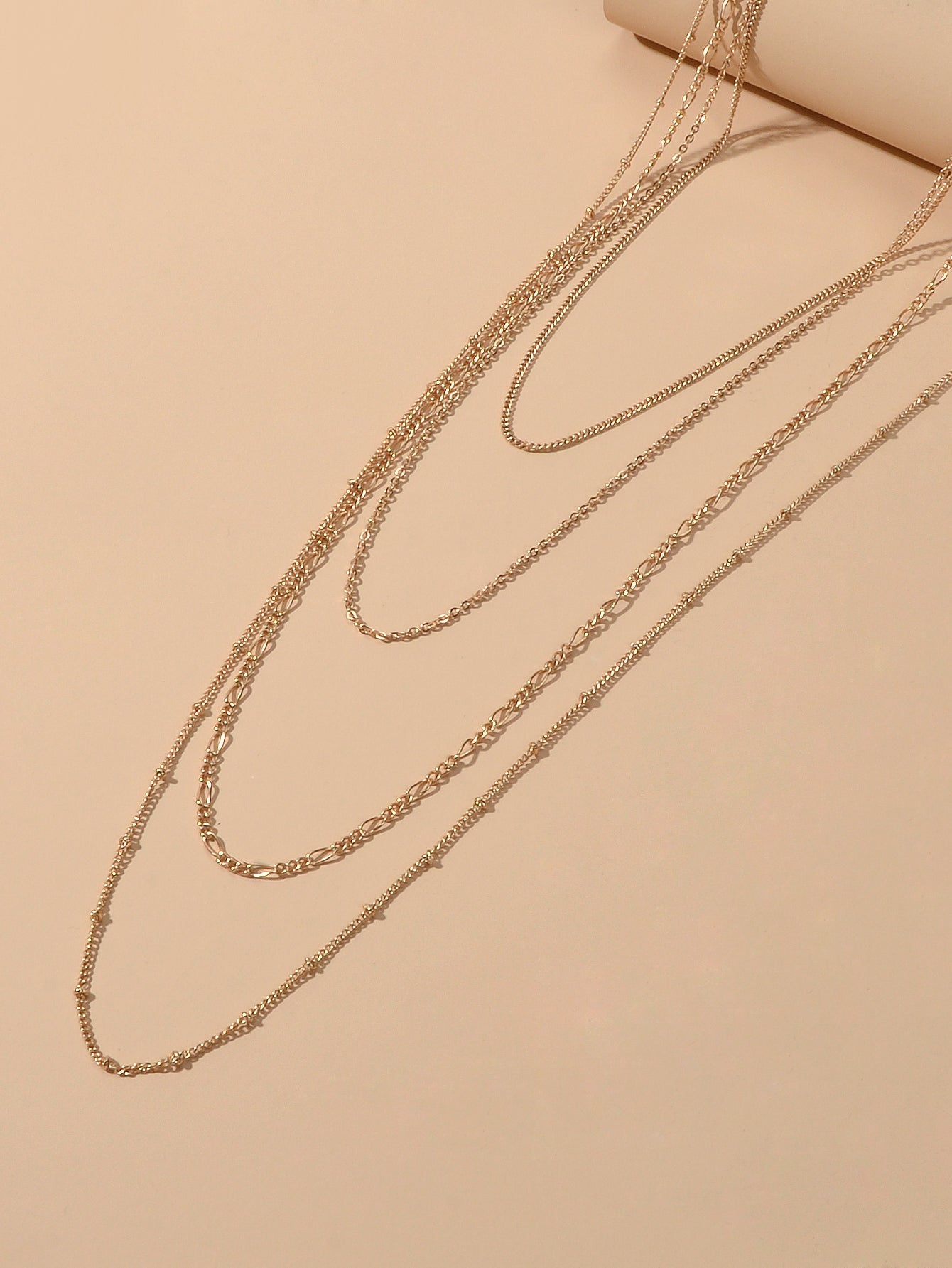 Gold Multi-layer Chain Necklace Boho Women Party Jewellery Accessories