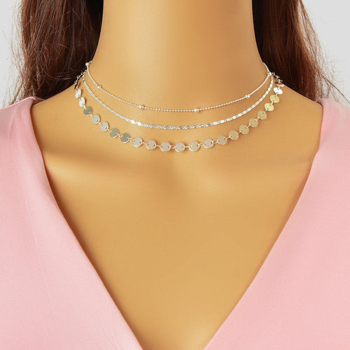Multi layered Necklace Holiday Jewelry Women Chains Clavicle Collar