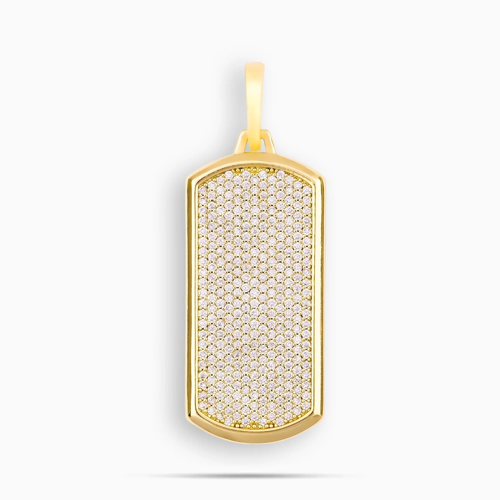 1.9ct Lab Diamond Dog Tag Pendant | IGI Certified VS+ | 10K White Gold