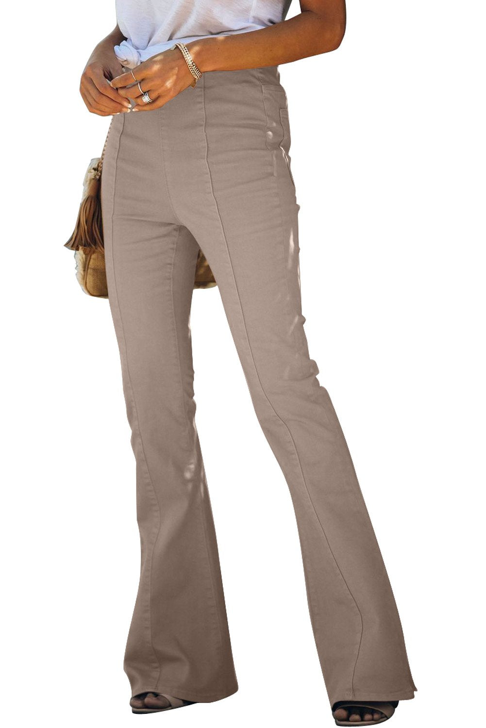 High Rise Bell Bottom Denim Pants