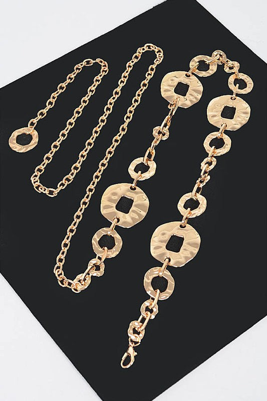 Mix Link Chain Plus Size Organic Textured Mix Link Chain Belt – StarXstore