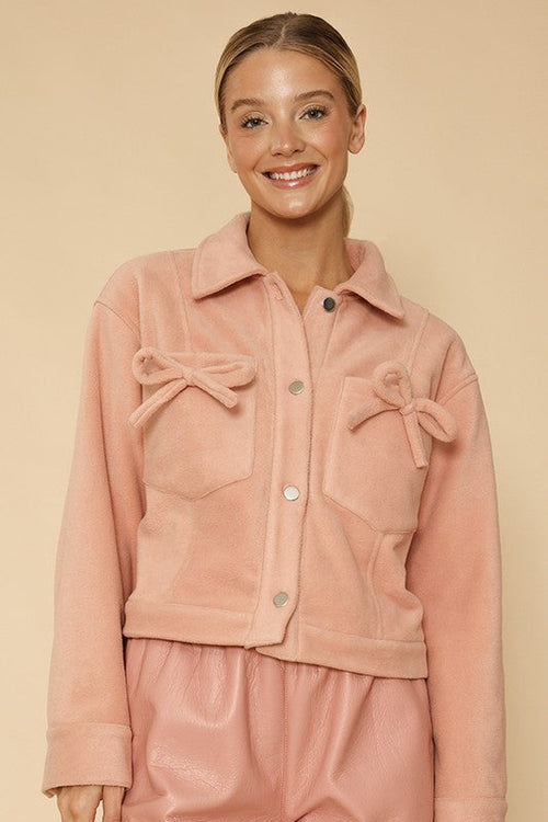 Fleece bow jacket
