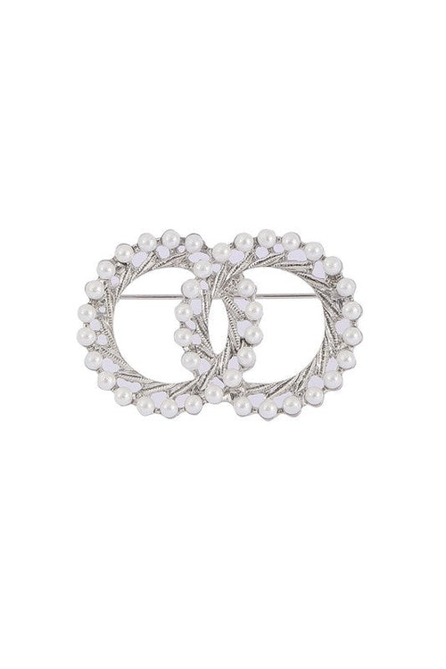 Vintage Double Circle Brooch