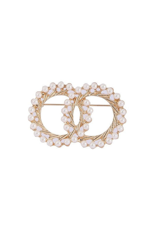 Vintage Double Circle Brooch