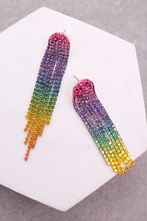 Rhinestone Drop Earrings
