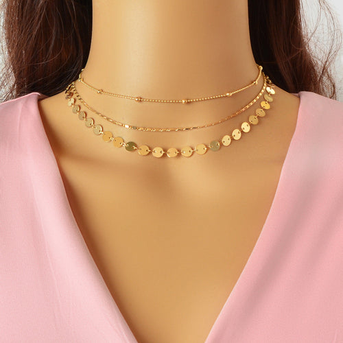 Multi layered Necklace Holiday Jewelry Women Chains Clavicle Collar