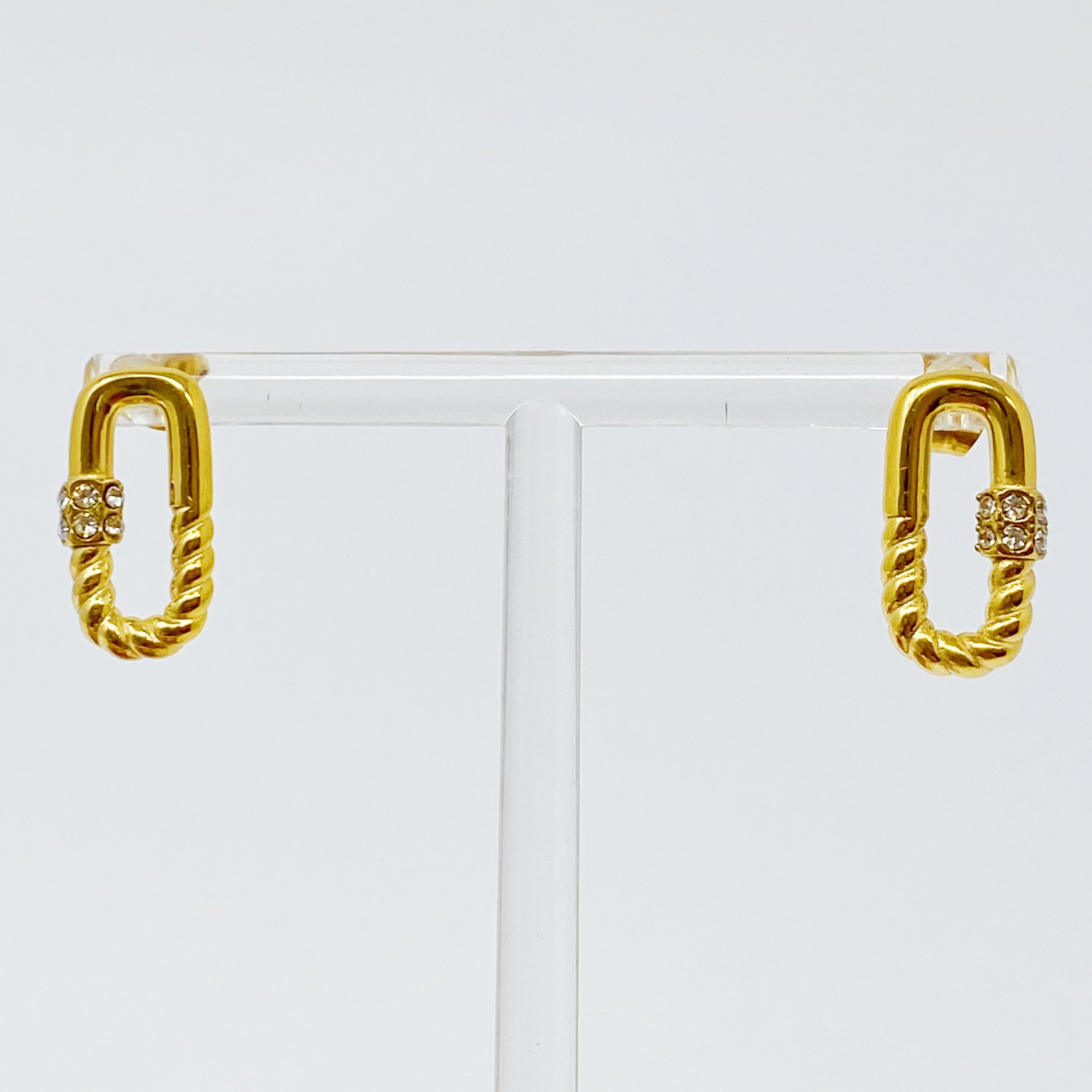 Cabled Link Stud Earrings
