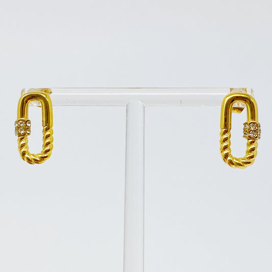 Cabled Link Stud Earrings