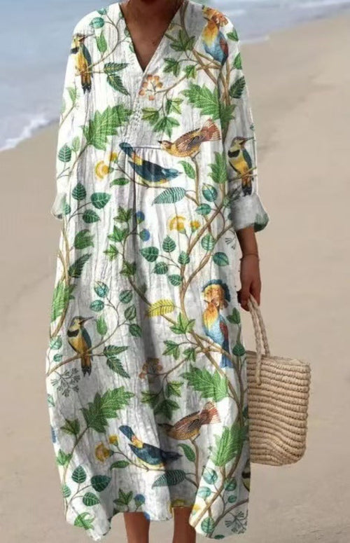 Women's Comfortable Loose Printed Long Dress