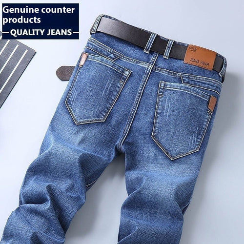 Men's Pants Straight Slim Stretch Business Casual Korean Style