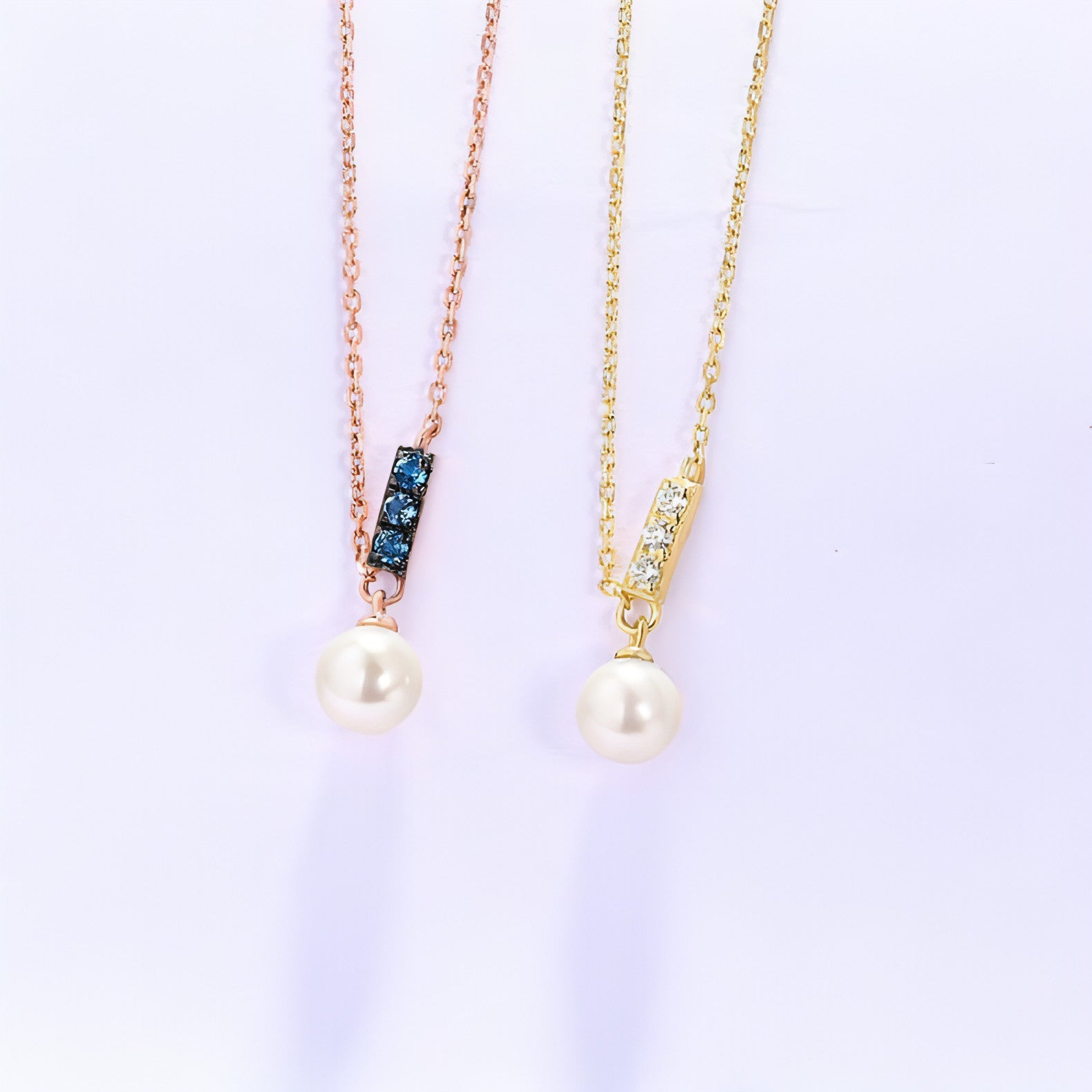 14K Rose Gold Jewelry New Korean Pearl Necklace Pendant all-match gold