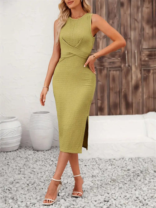 Women's Munsieur Sleeveless Slit Midi Dress