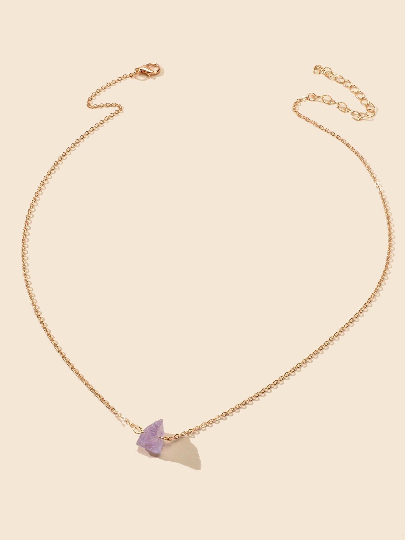 Boho Chic Jewelry Gold Chain Irregular Stone Pendant Necklace Women