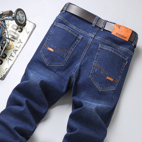 Men's Pants Straight Slim Stretch Business Casual Korean Style