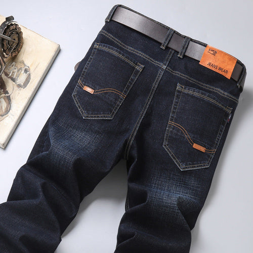 Men's Pants Straight Slim Stretch Business Casual Korean Style