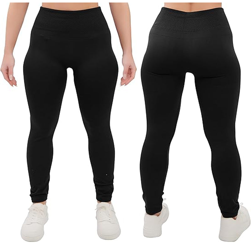 Womens High Waisted Fleece Lined Yoga Leggings Soft And Casual Winter