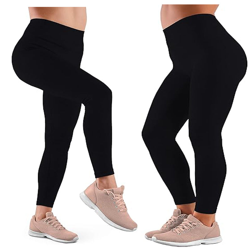 Womens High Waisted Fleece Lined Yoga Leggings Soft And Casual Winter