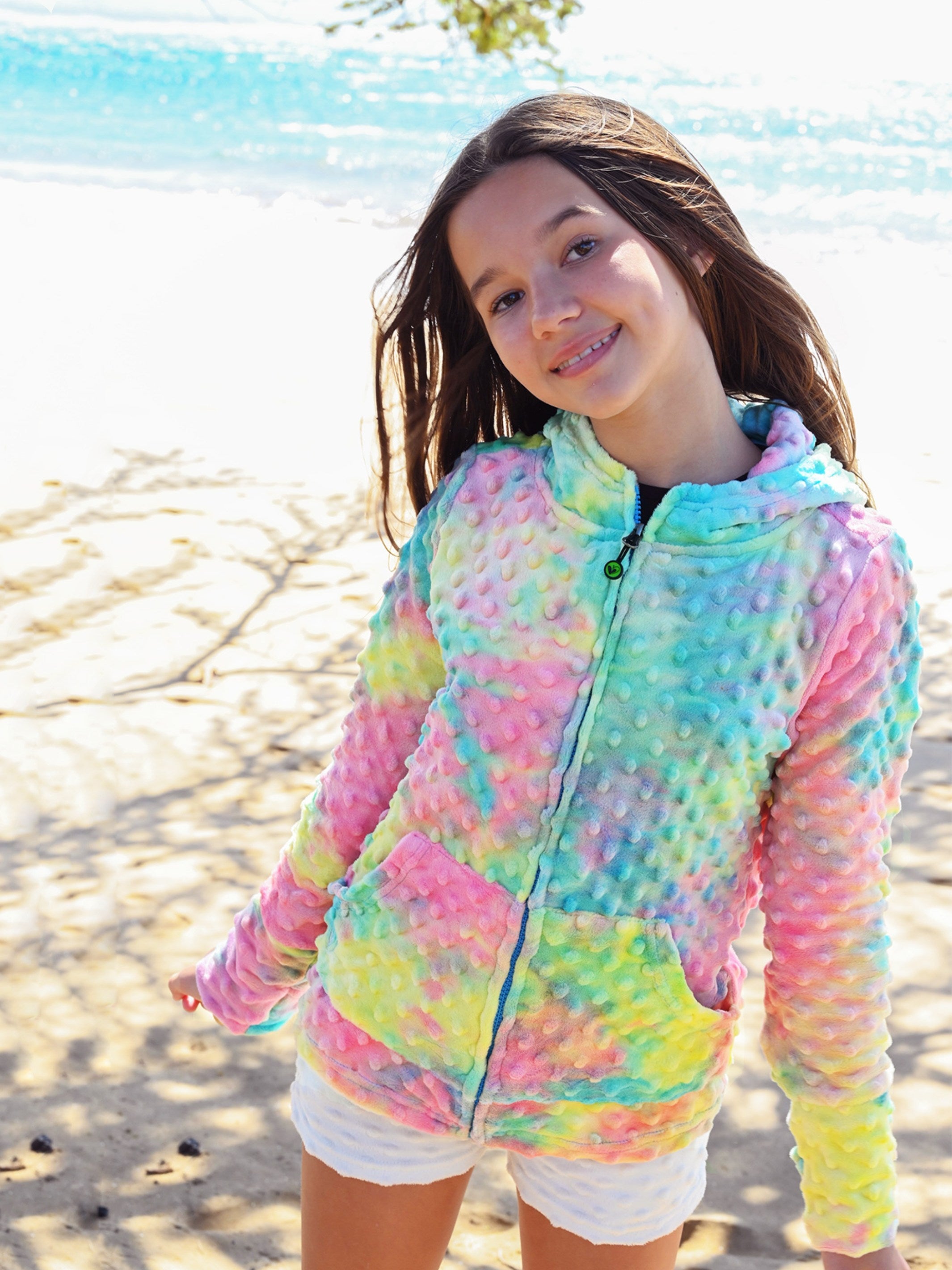 Minky Bubble Zip Hoodie