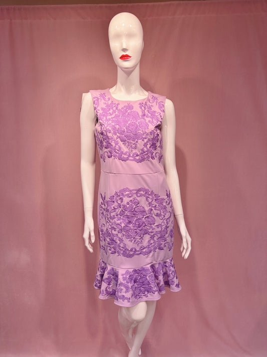 Lavender Delicate Embroidery Dress