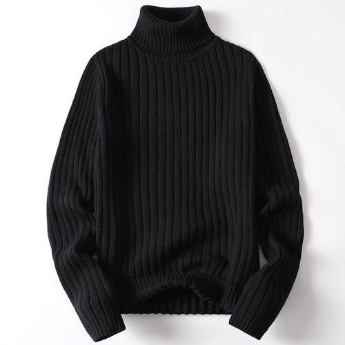 Turtleneck Sweater Men Women Ins Fashion Solid Striped Bottoming