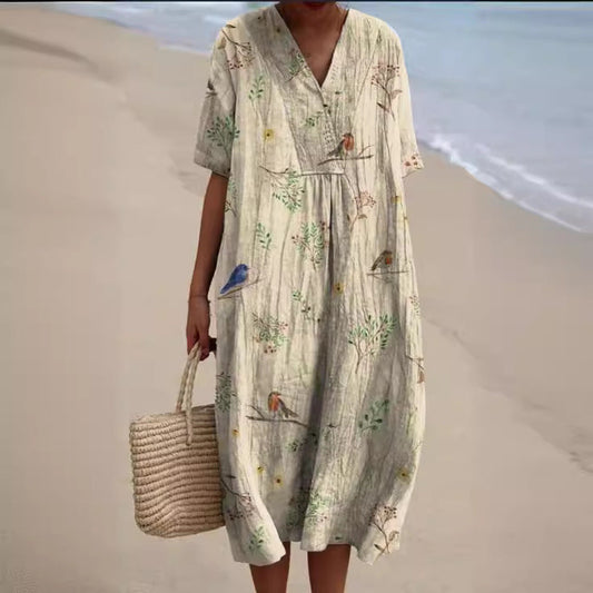 Women's Comfortable Loose Printed Long Dress