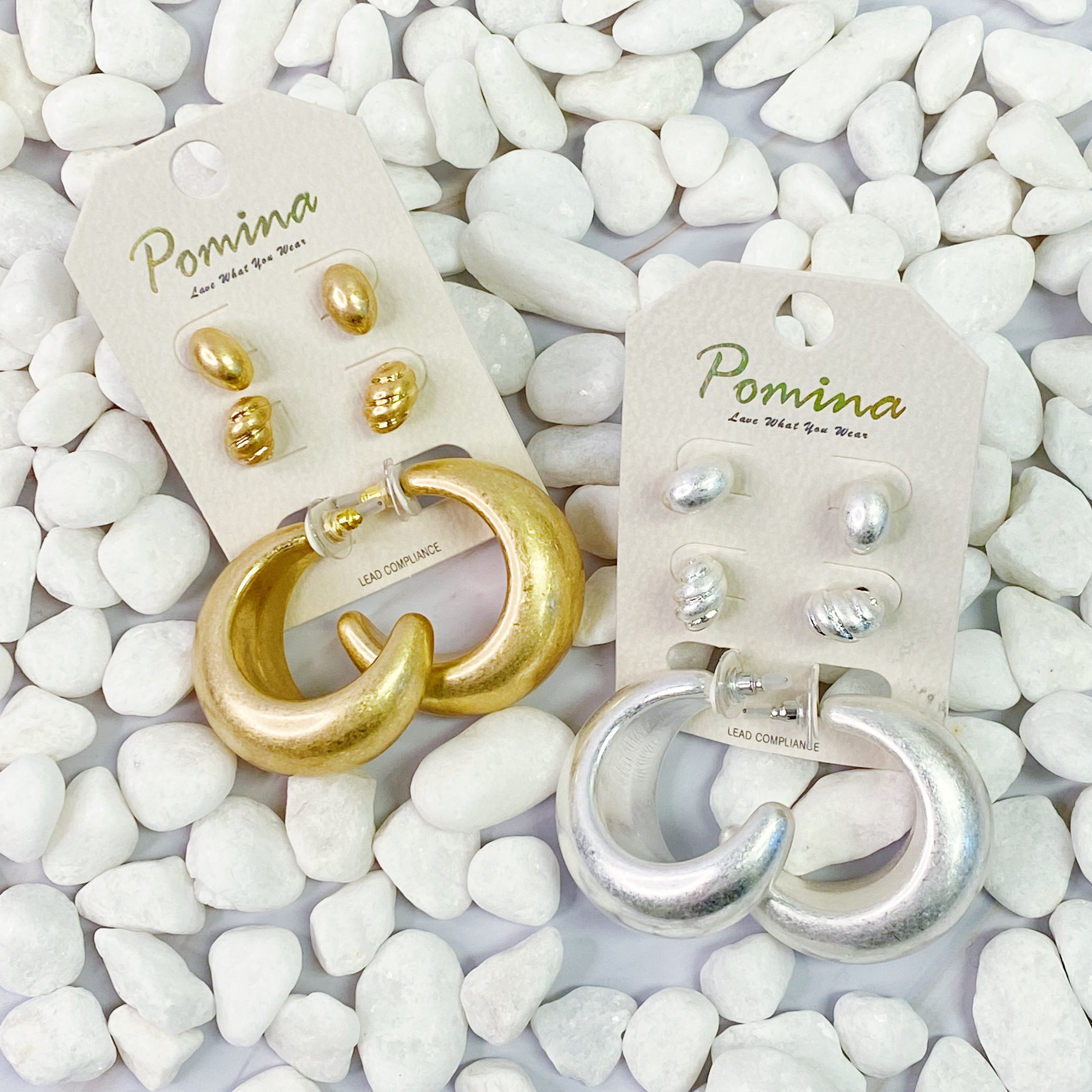 Set Of 3, Perfect Mix Hoop Earrings