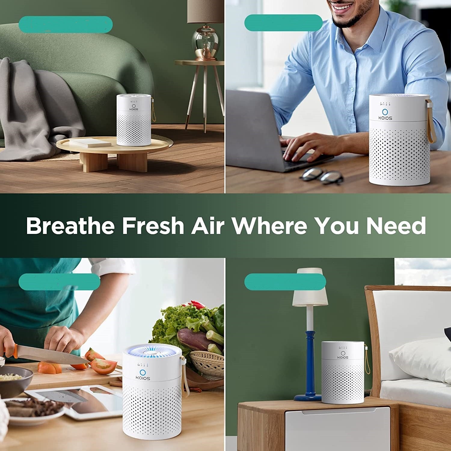 Air Purifiers For Home Bedroom H13 True HEPA Air Filter, Quiet Air