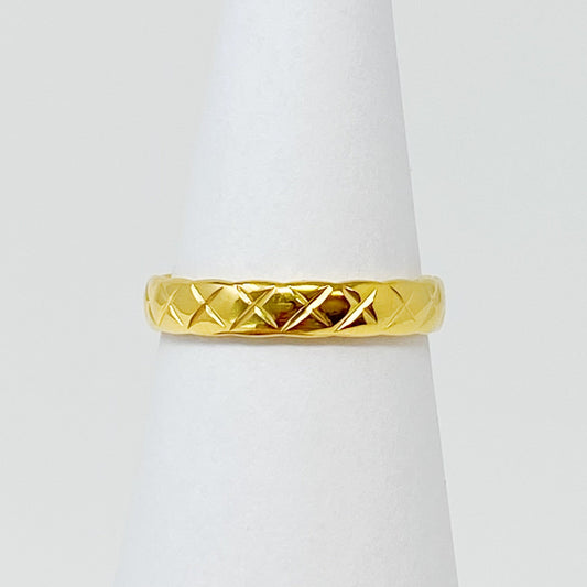 Gold Quilted Ring