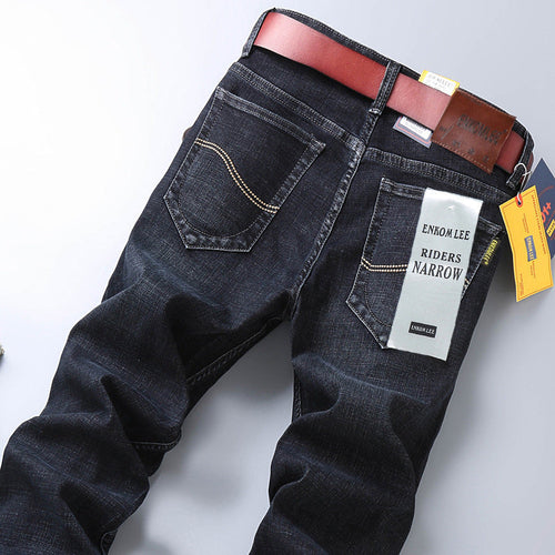 Men's Pants Straight Slim Stretch Business Casual Korean Style