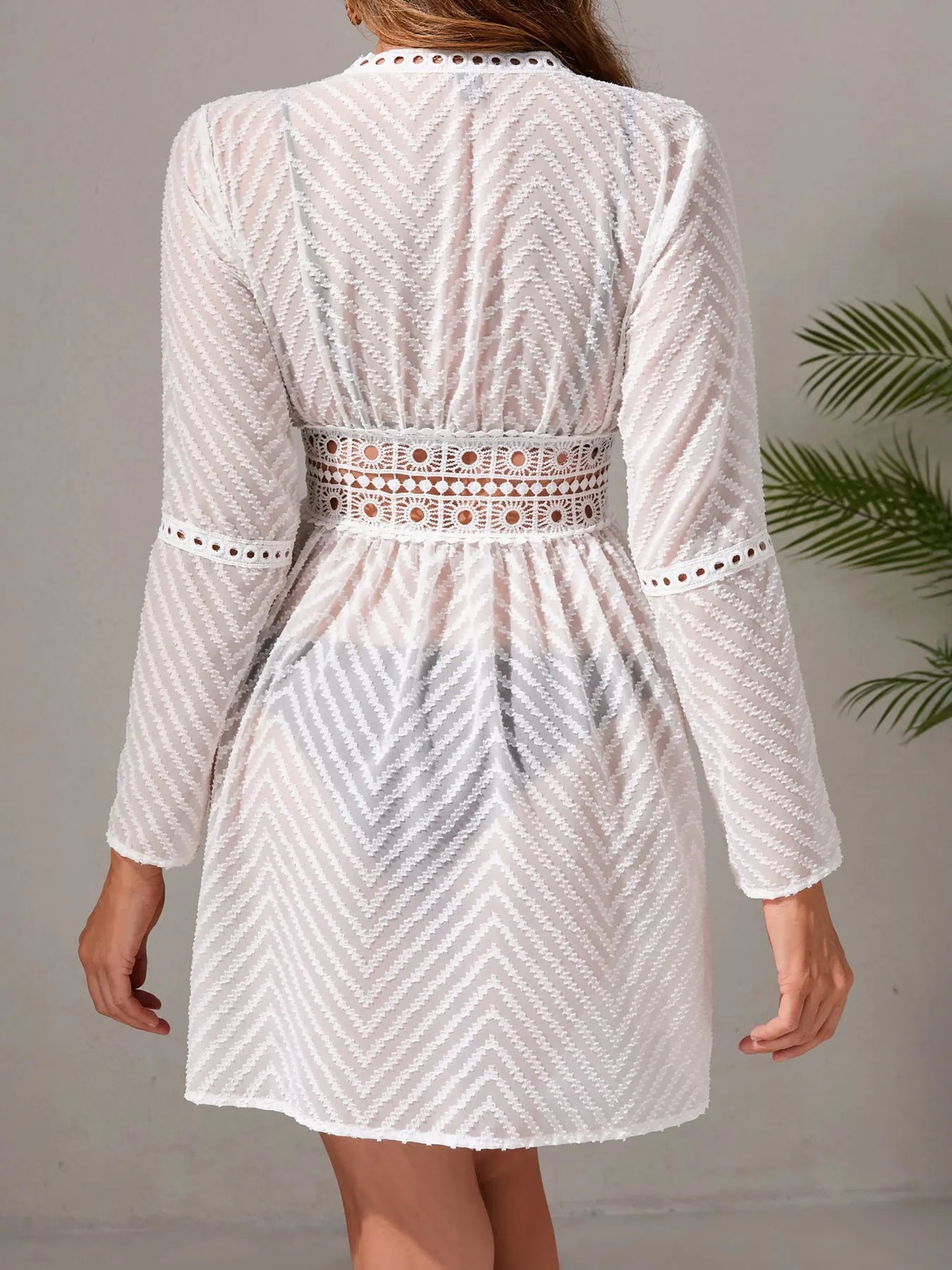 Chevron Crochet Lace Cover-Up