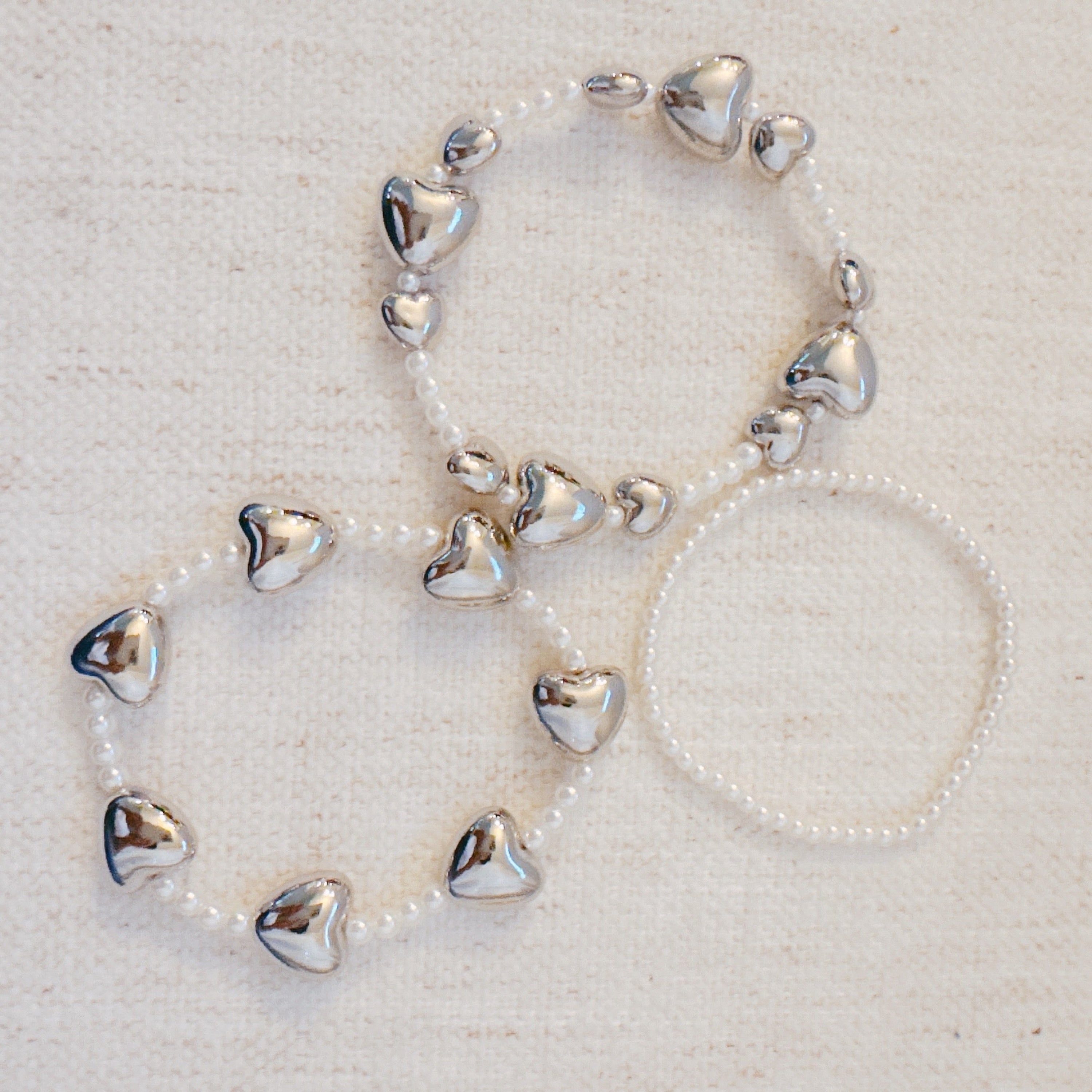 Annie Puffy Hearts Bracelet Set Of 3