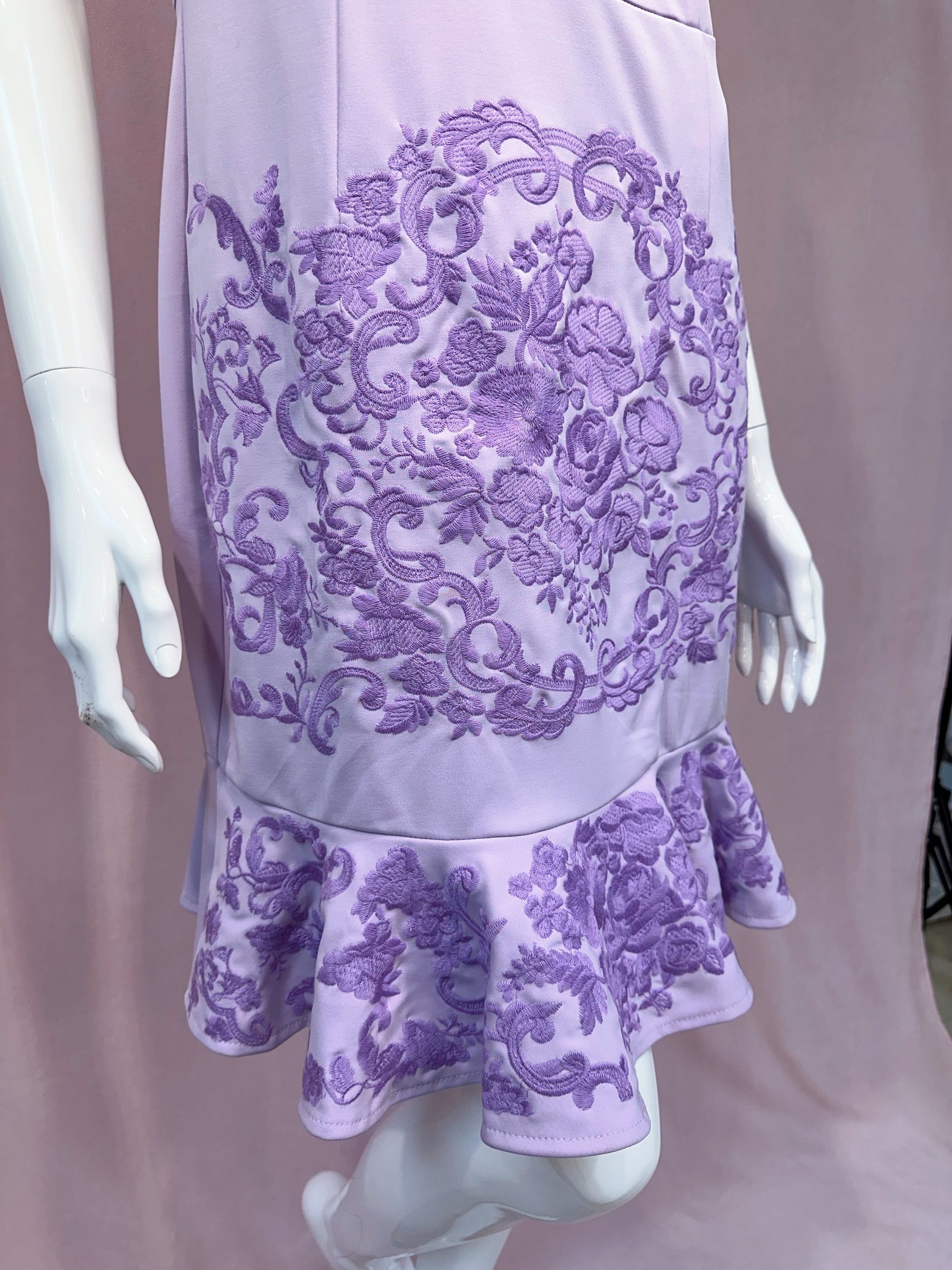 Lavender Delicate Embroidery Dress
