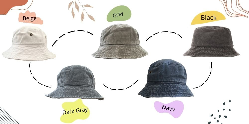 Bucket Hat for 4-8 Year Old Kids - Fedora Style Hat Faded Denim
