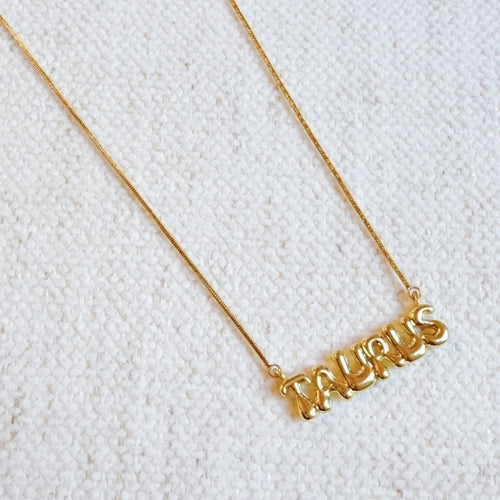 Balloon Letter Zodiac Necklace