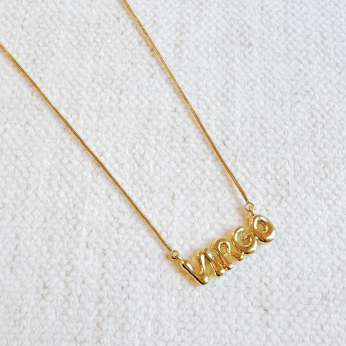 Balloon Letter Zodiac Necklace