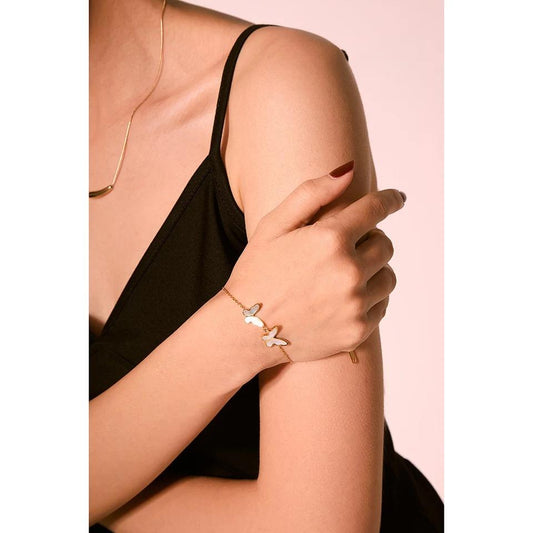 Butterfly Bracelet with Sea Shell Inlay Bracelet