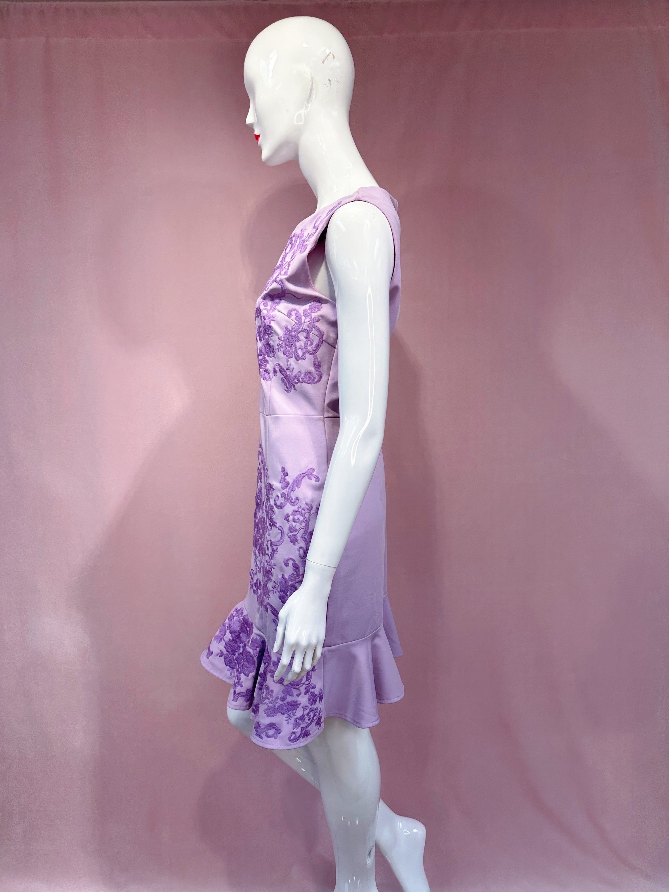 Lavender Delicate Embroidery Dress