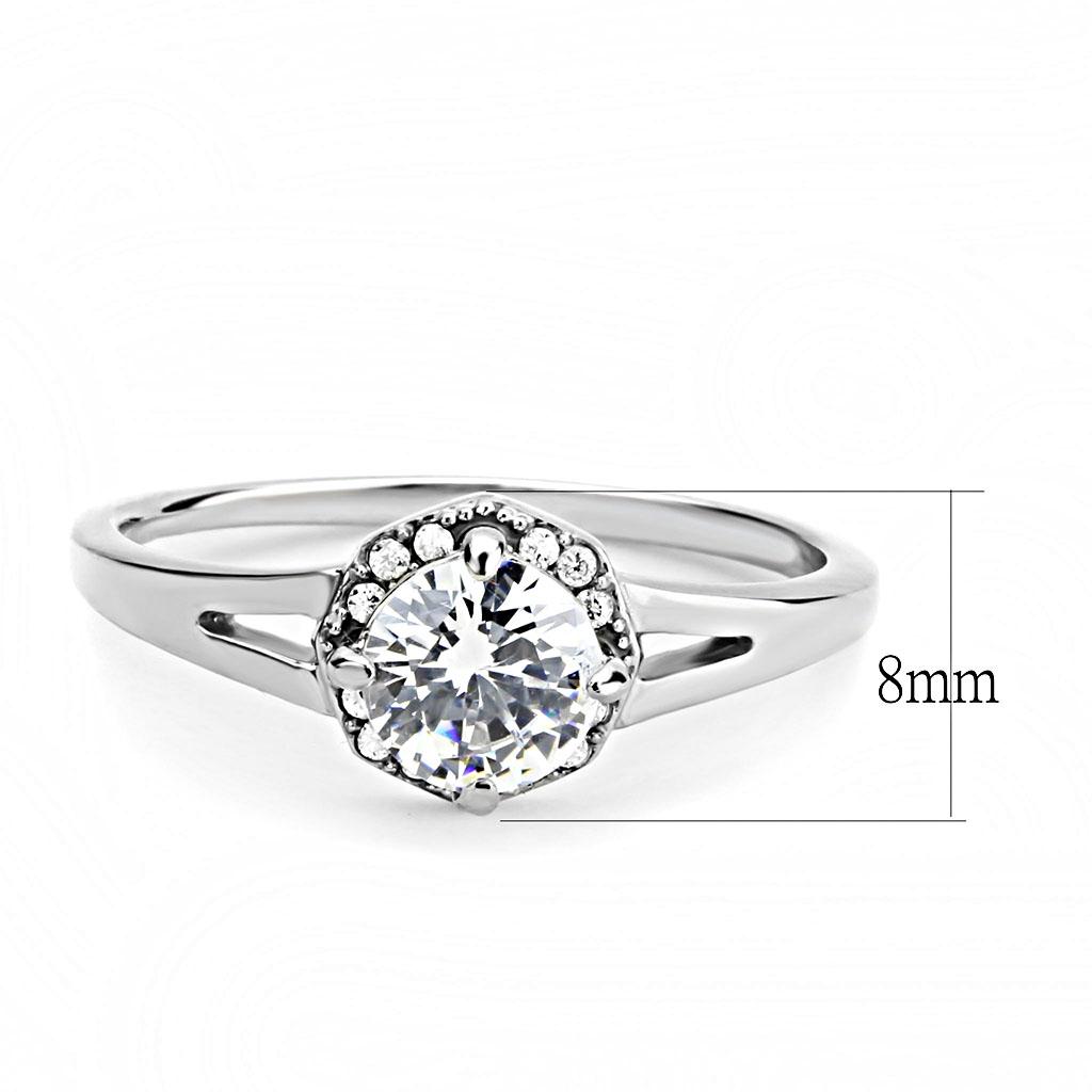 DA150 - High polished (no plating) Stainless Steel Ring with AAA Grade